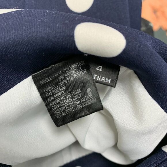 Isabella DeMarco Tahari Levine women's size 4 blue white polka dot pencil skirt - Picture 6 of 8